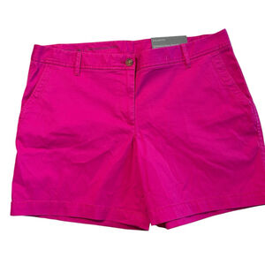 Talbots Fuchsia Pink Girlfriend Chino Shorts 14 Petite
